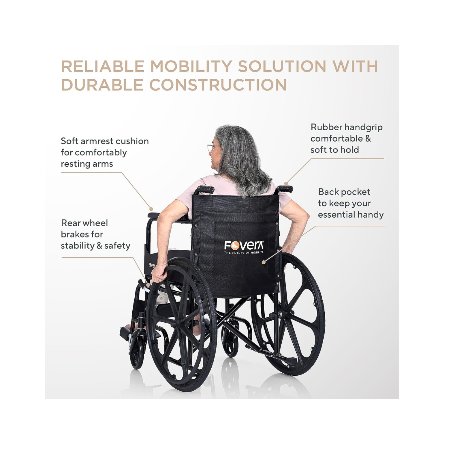 Fovera Foldable Wheelchair (3)
