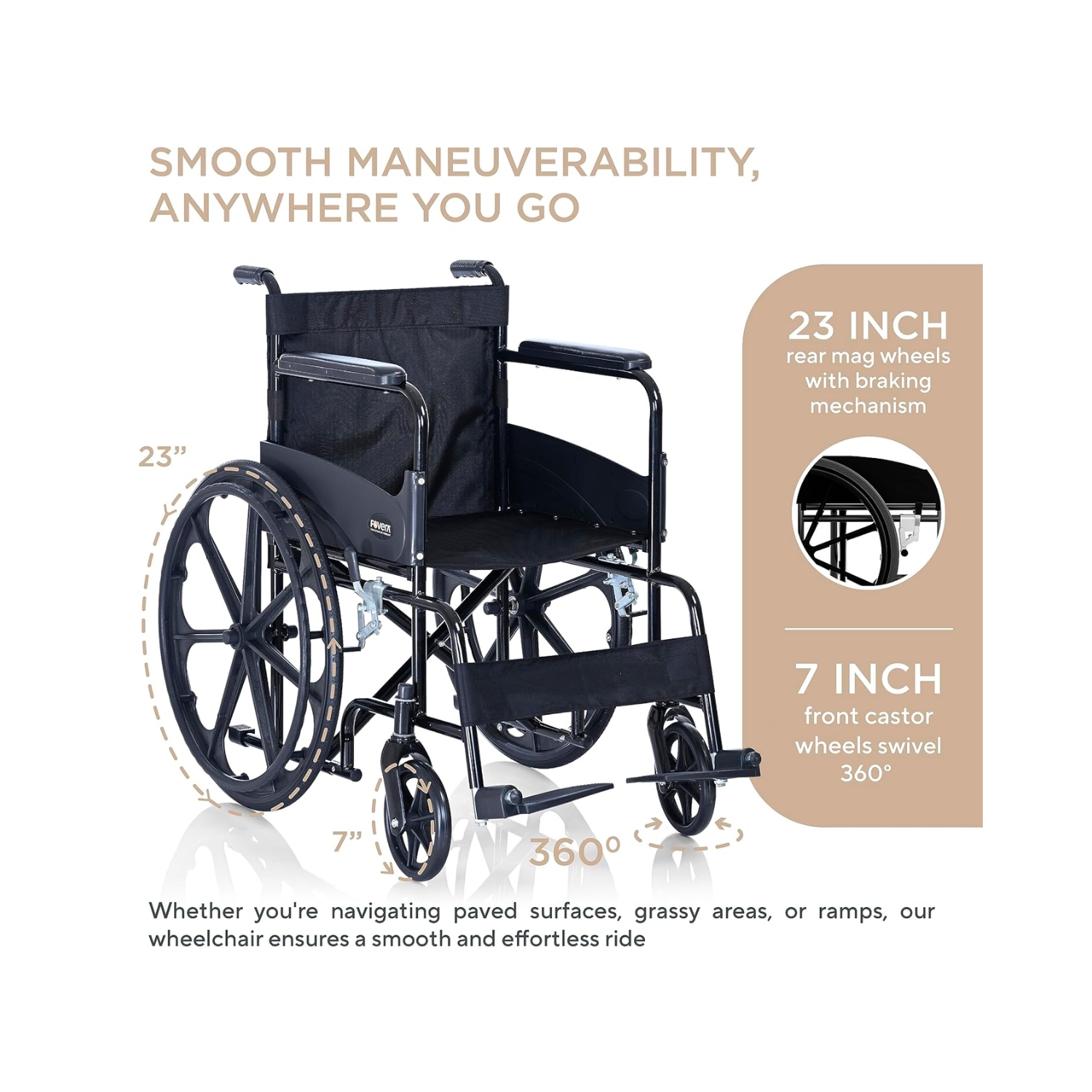Fovera Foldable Wheelchair (5)