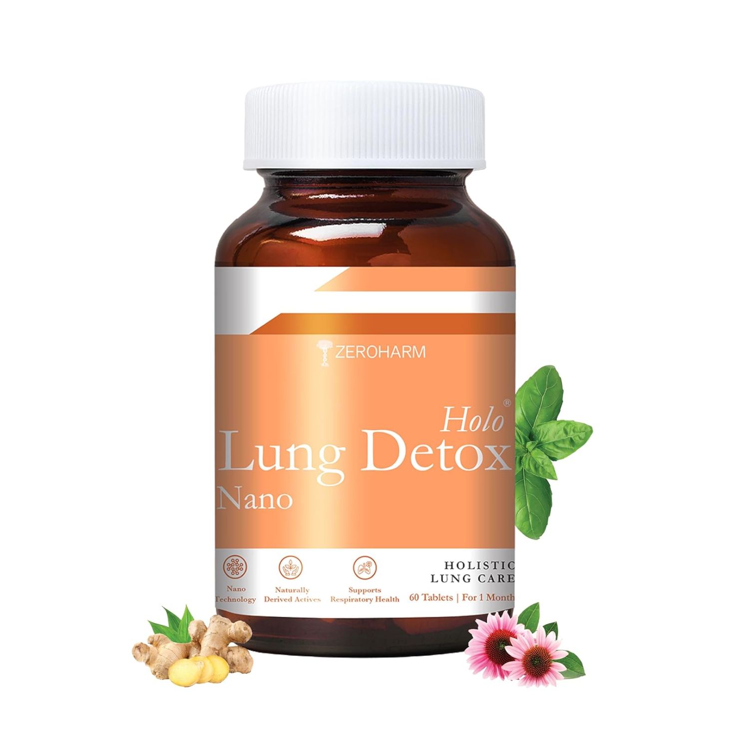 Zeroharm Science Holo Lung Detox – 60 Tablets