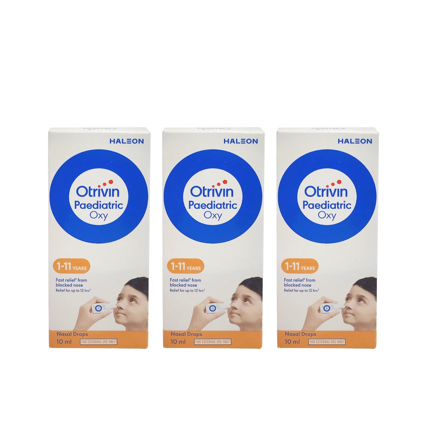 Otrivin Paediatric Nasal Drops – 10ml (Pack of 3)