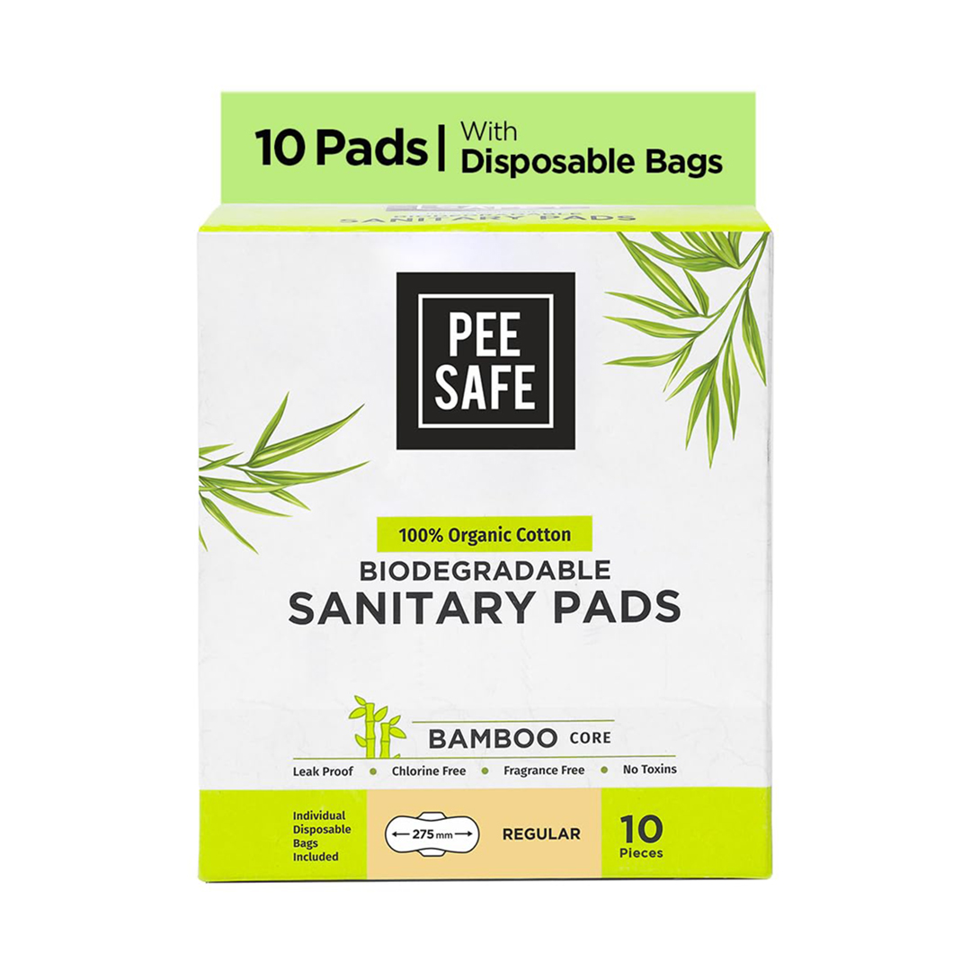 Pee Safe Biodegradable Sanitary Pads Regular (10 Pads)