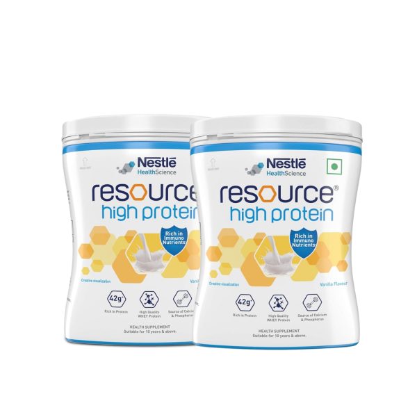 Nestle Resource High Protein – 400g Pet Jar Pack Vanilla Flavor (Pack of 2)