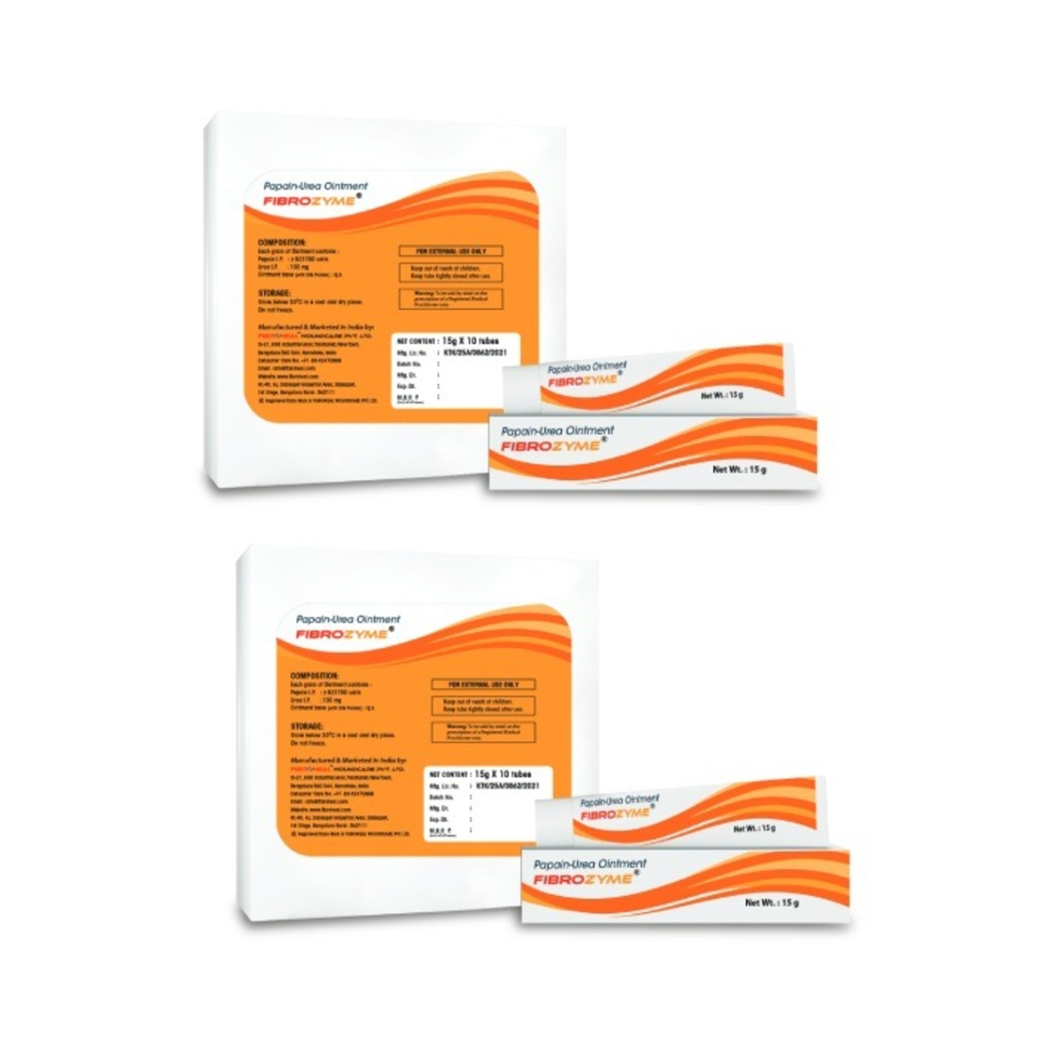 Fibroheal Fibrozyme Ointment (15 gm) Pack of 2