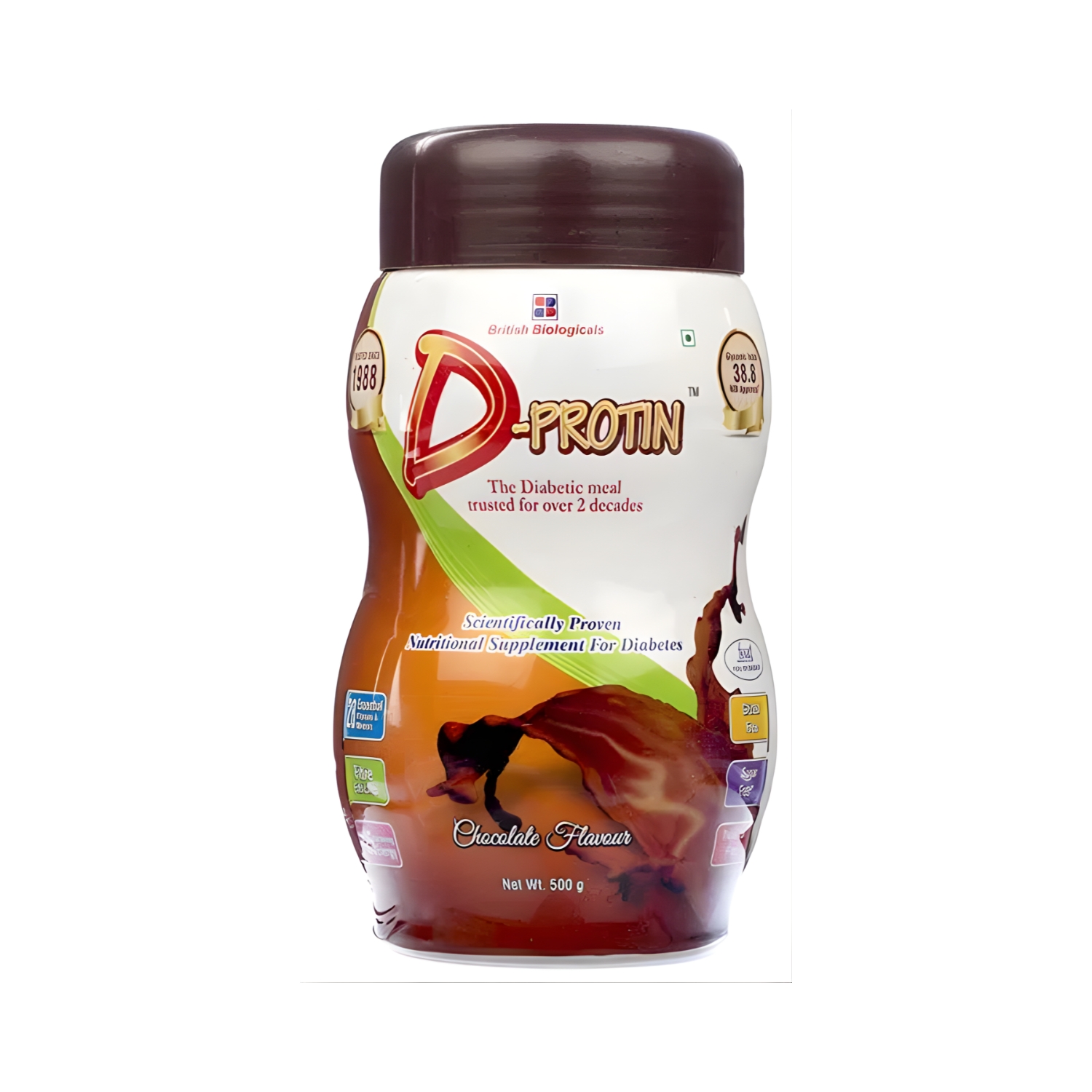 D Protein Chocolate Protein Powder (500g)