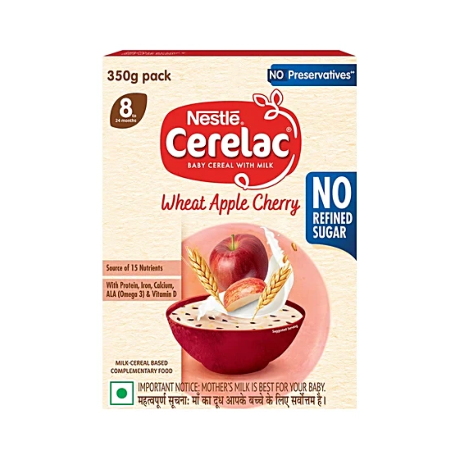 Nestle Cerelac Baby Cereal Wheat Apple Cherry 350g