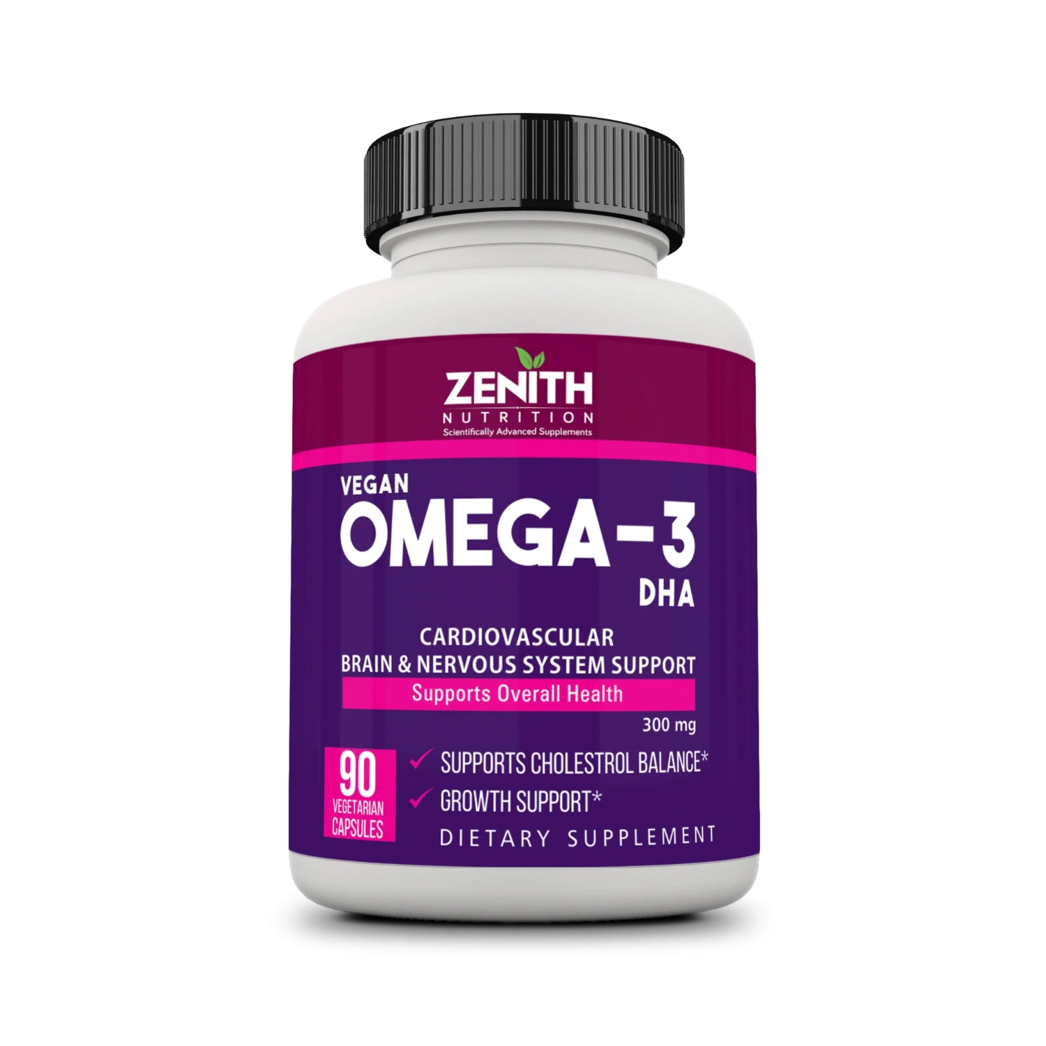 Zenith Nutrition Vegan Omega-3 DHA Capsules (90 Capsules)