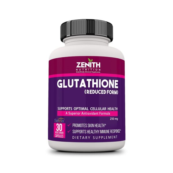 Zenith Nutrition Glutathione Capsules (Reduced Form) 250 mg (30 Capsules) Zenith Nutrition Glutathione Capsules (Reduced Form) 250 mg (30 Capsules)