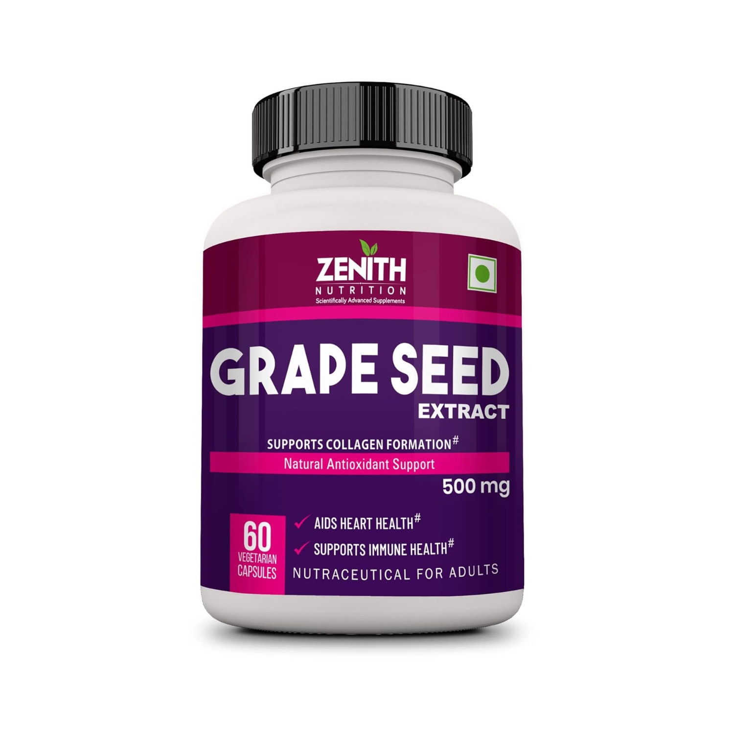 Zenith Grape Seed Extract 500 mg (60 Capsules)