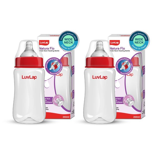 LuvLap Anti-Colic Wide Neck Natura Flo Baby Feeding Bottle LuvLap Anti-Colic Wide Neck Natura Flo Baby Feeding Bottle