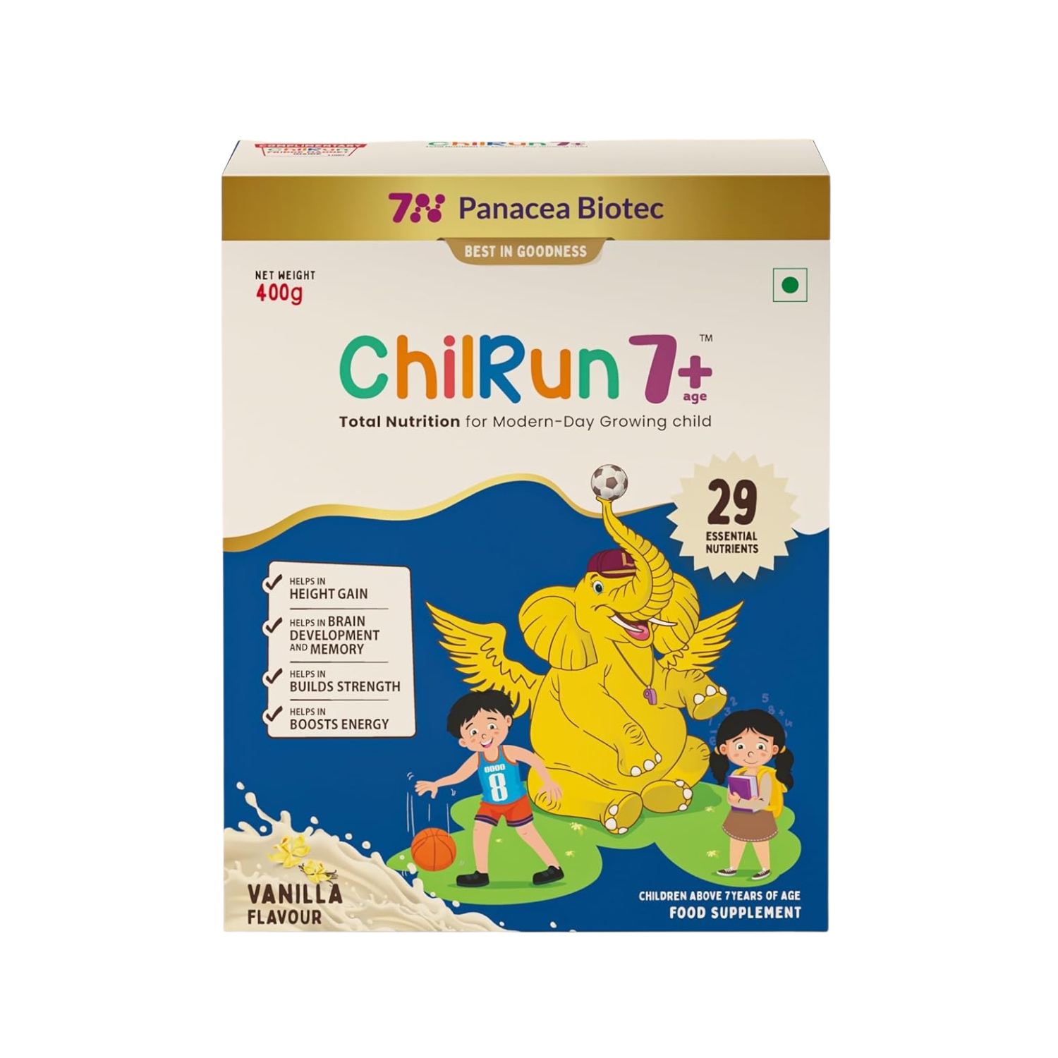 Chilrun 7+ Protein Powder Vanilla Flavour 400g (Refill)