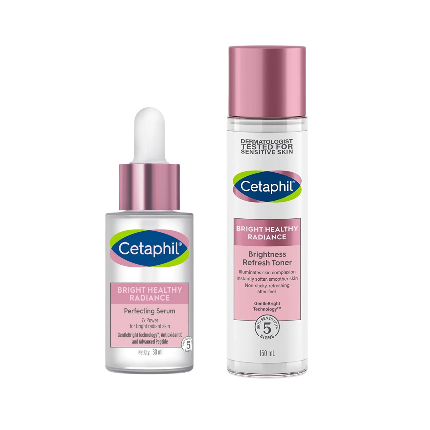 Cetaphil Bright Healthy Radiance Perfecting Serum 30ml + Cetaphil Bright Healthy Radiance Brightness Refresh Toner 150 ml