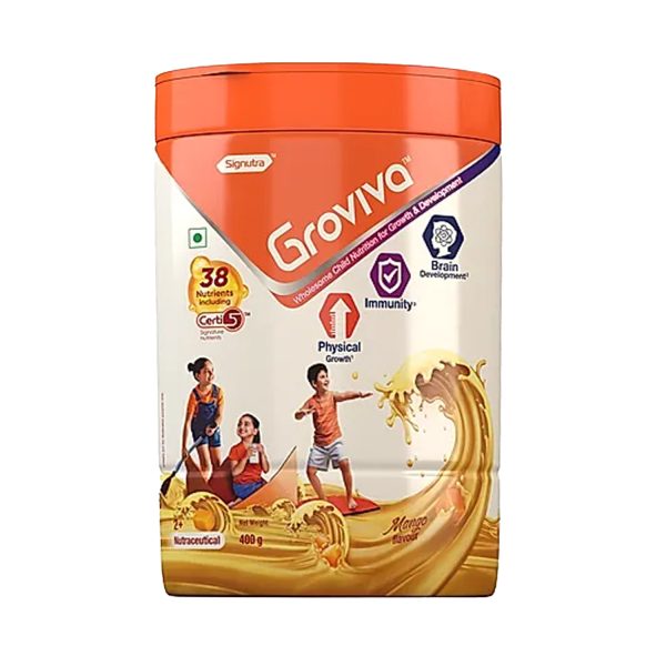 Groviva Child Nutrition Supplement 400g Mango (Jar) Groviva Child Nutrition Supplement 400g Mango (Jar)