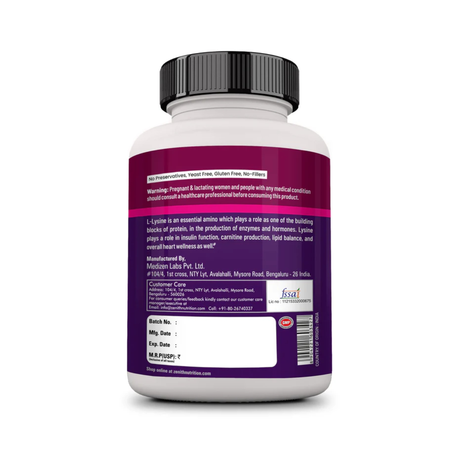 L-Lysine 500 mg – 100 Capsules (2)