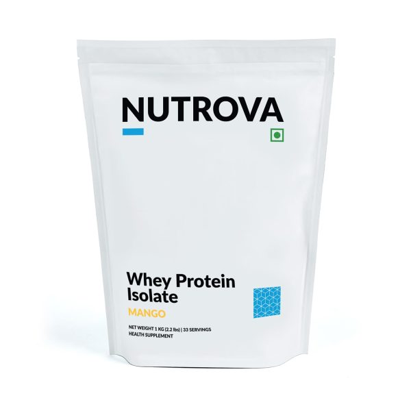 Nutrova Whey Protein Isolate (With Stevia) Mango Flavour -1kg Nutrova Whey Protein Isolate (With Stevia) Mango Flavour -1kg