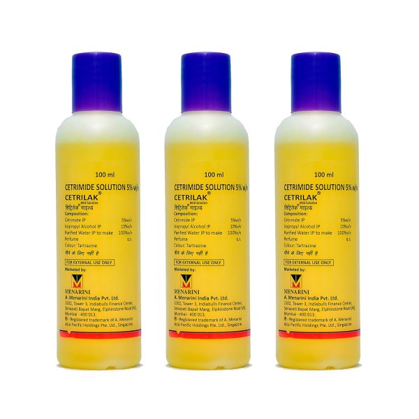 Menarini Cetrilak Mild Solution 100 ml (Pack of 3)