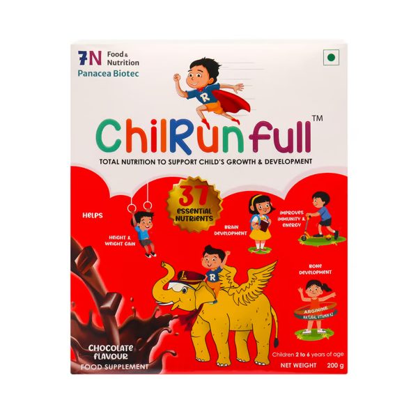 Chilrun Full Protein Powder 2 to 6 Years Chocolate Flavour 200g (Refill)