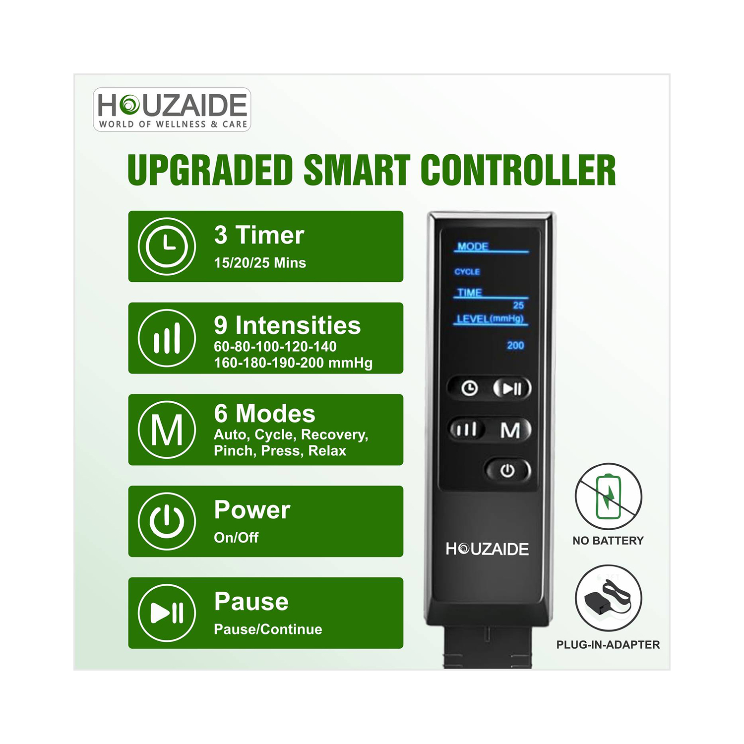 Houzaide Air Compression Foot and Leg Massager (HA1202) - Cureka ...