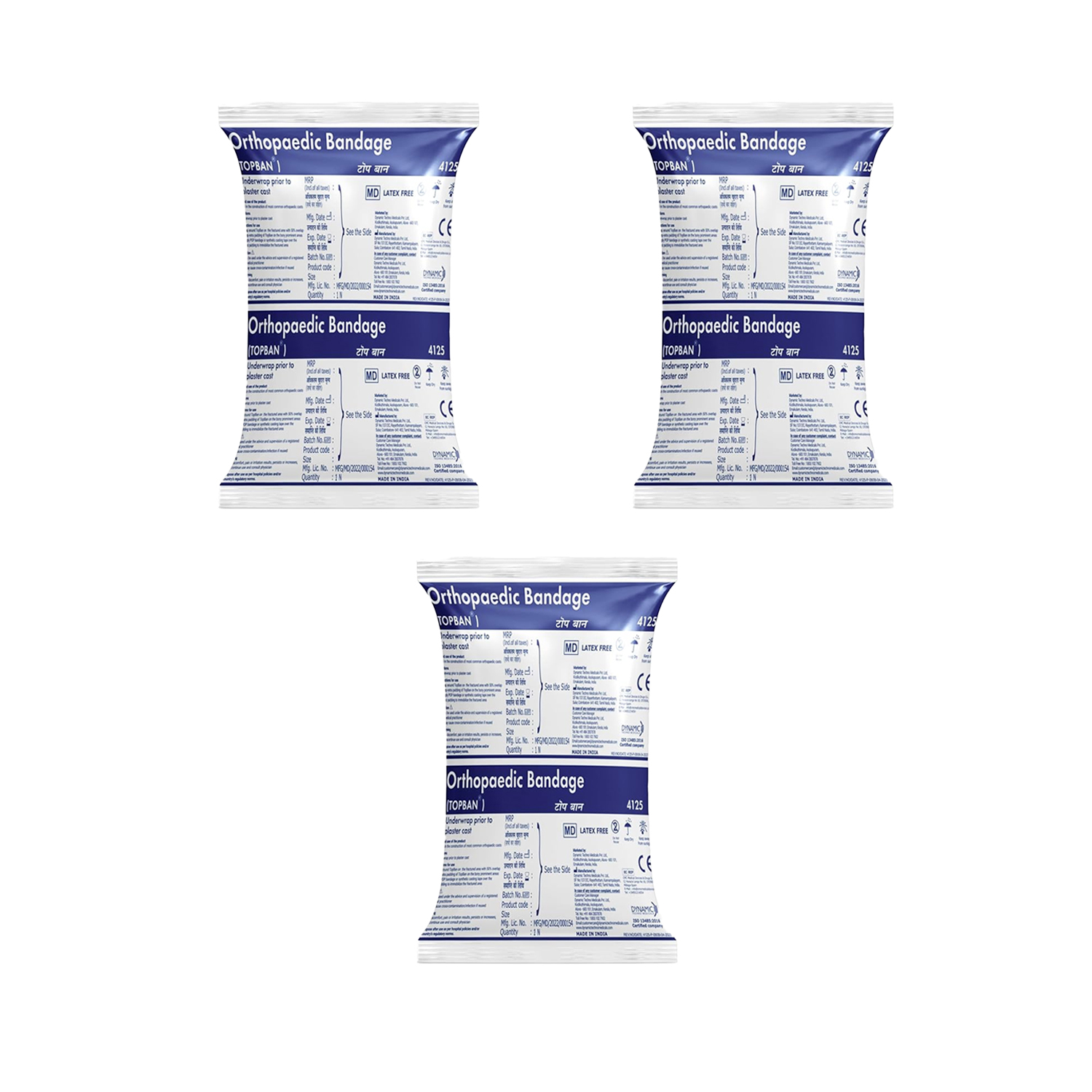 Dyna Top Ban Orthopaedic Bandage 10cm x 3m (Pack of 3)