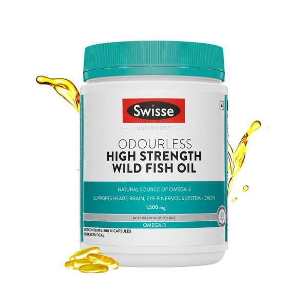 Swisse Odourless Wild Fish Oil Capsules 1500 mg (200 nos) Swisse Odourless Wild Fish Oil Capsules 1500 mg (200 nos)