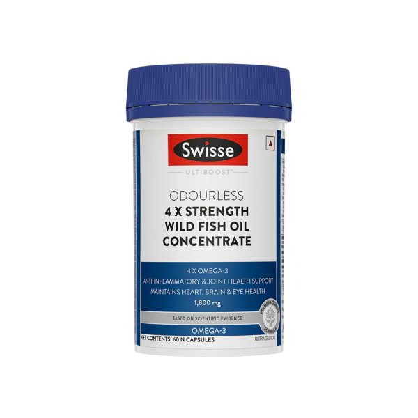 Swisse Odourless 4x Strength Wild Fish Oil Capsules 1800 mg (60 Capsules) Swisse Odourless 4x Strength Wild Fish Oil Capsules 1800 mg (60 Capsules)