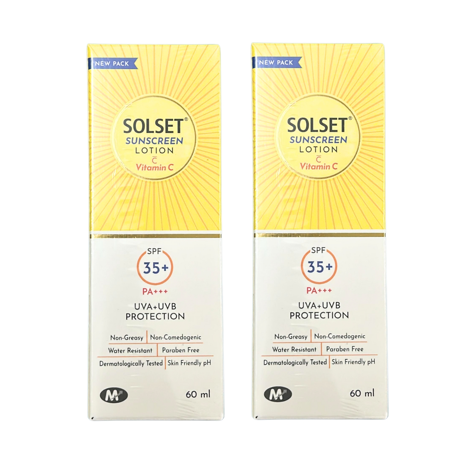 Solset Sunscreen Lotion 60ml (Pack of 2)