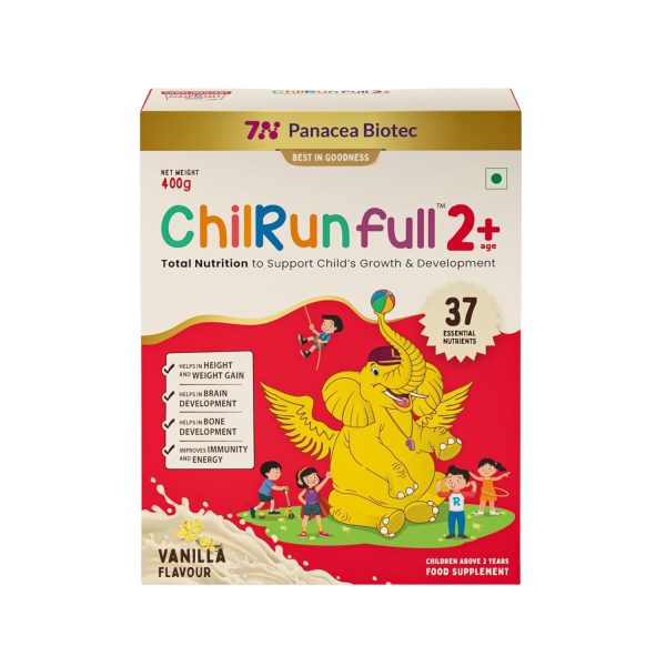 Chilrun Full Protein Powder 2 to 6 Years Vanilla Flavour 400g (Refill)