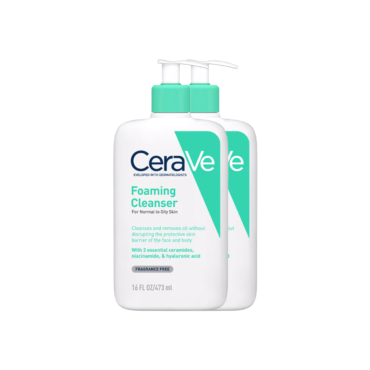 CeraVe Foaming Cleanser 473 ml (Pack of 2)