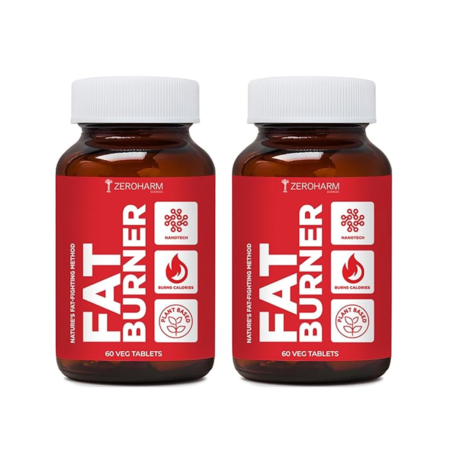 Zeroharm Sciences Fat Burner - 60 Tablets (Pack of 2)