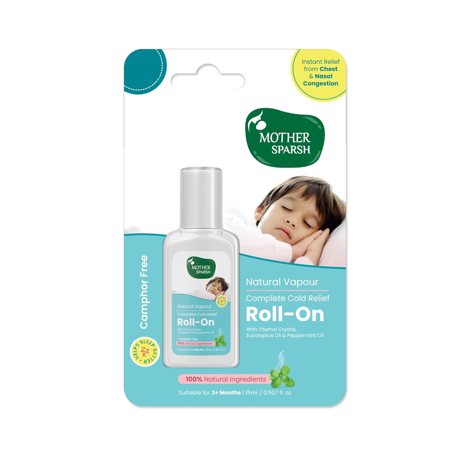 Mother Sparsh Natural Vapour Roll On (15ml)