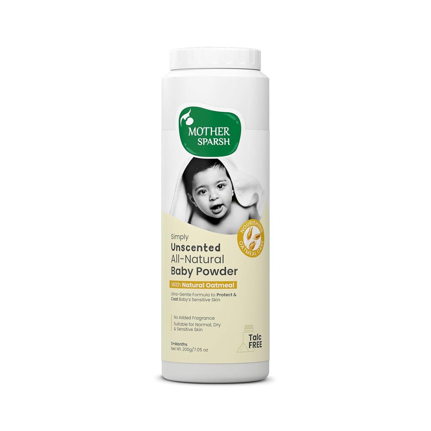 Mother Sparsh Simply Unscented All Natural Baby Powder (200gm)