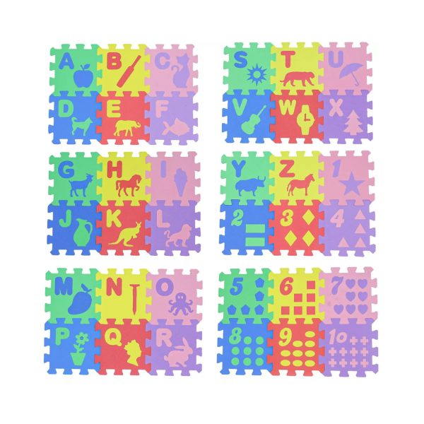 Albio India Non-toxic Alphabetical Picture Mat AKF 2006 (4inch x 4inch)