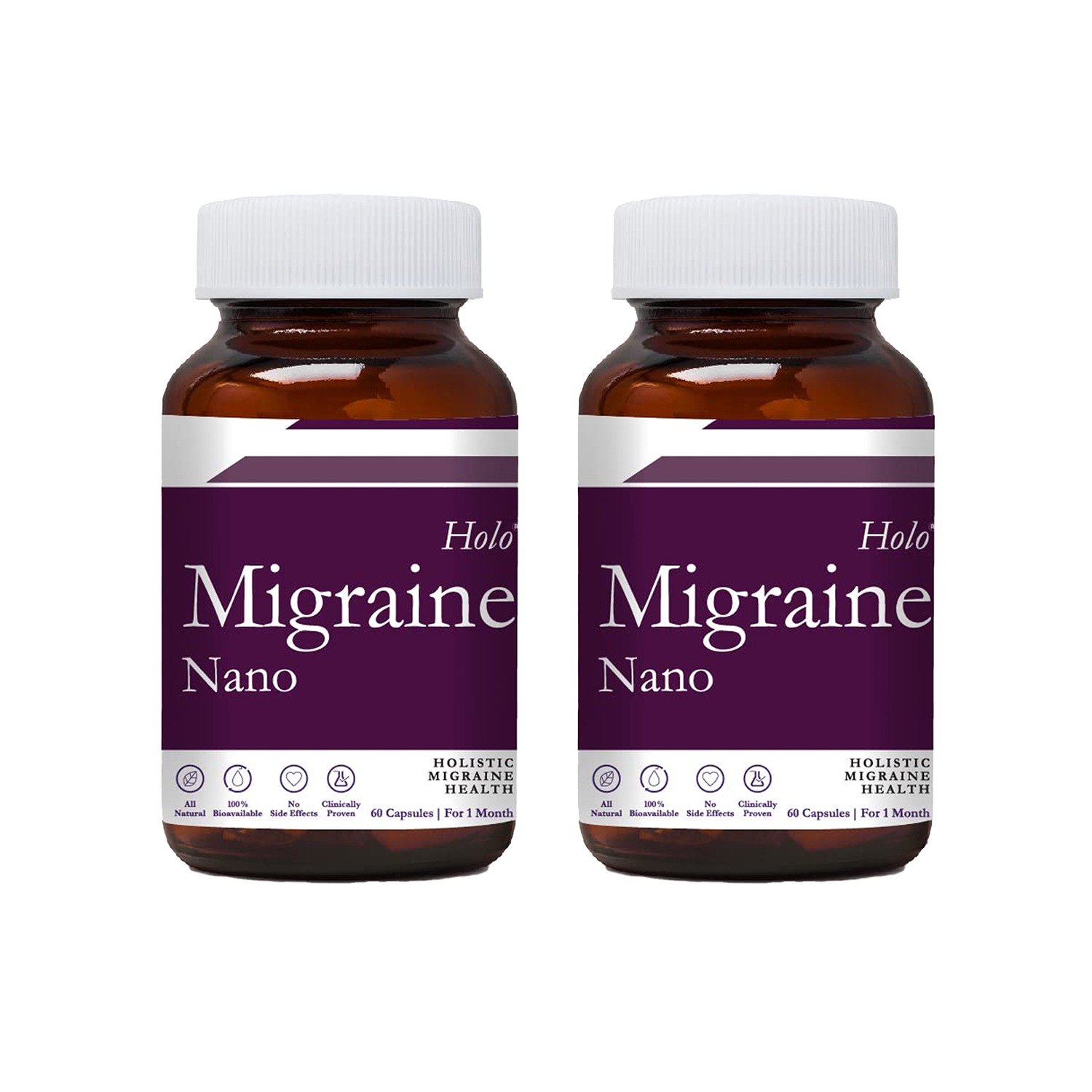 Zeroharm Holo Migraine - 60 Capsules (Pack of 2)