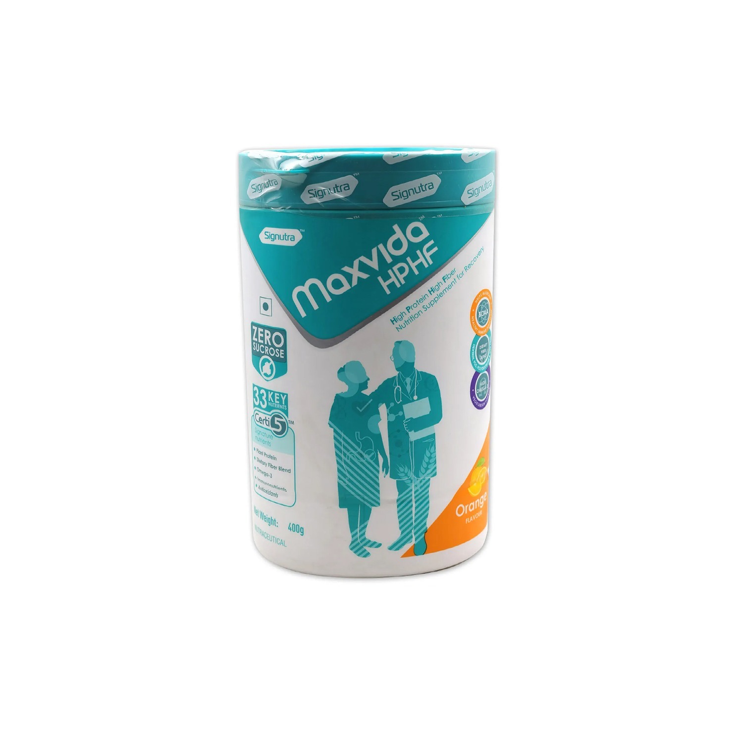 Maxvida High Protein High Fibre – Orange Flavour 400gm