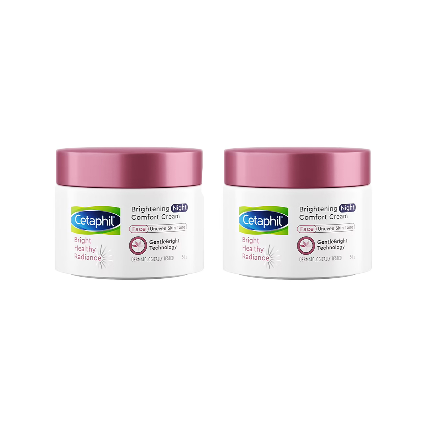 Cetaphil Brightening Night Comfort Cream For Dark Spots, Uneven Skin Tone – 50 g (Pack of 2)
