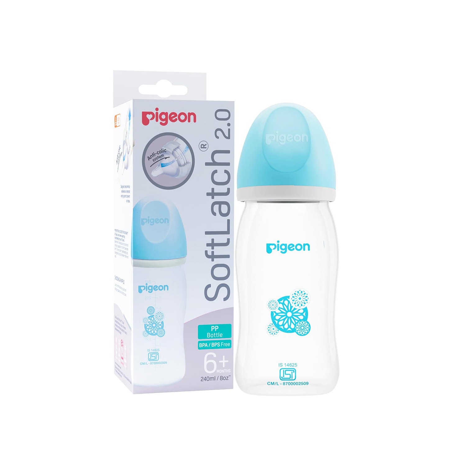 Pigeon PP Nursing Bottle Soft Latch 2.0 (6+Months) 240ml