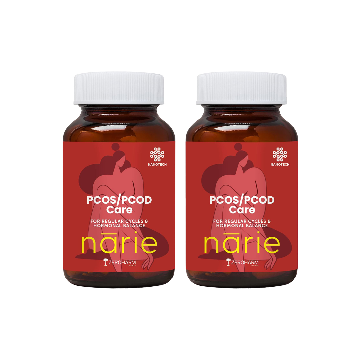 Zeroharm Narie PCOS / PCOD Care 60 Veg Tablets - Pack of 2