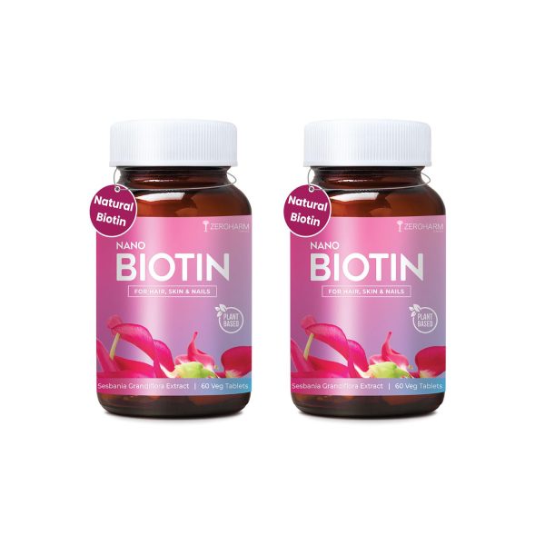 ZeroHarm Nano-Biotin 30mcg Tablet 60 Tablets - Pack of 2