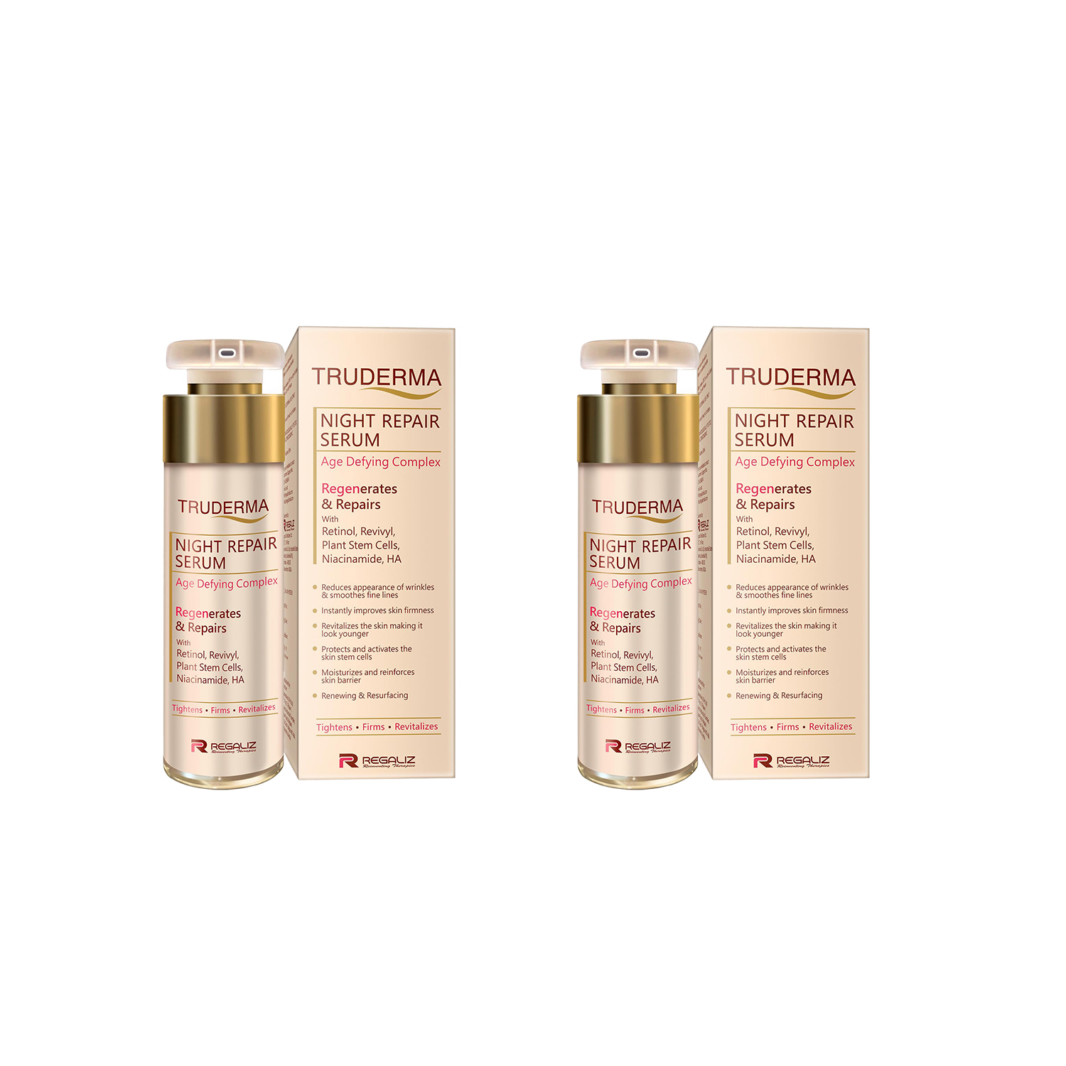 Regaliz Truderma Night Repair Serum 50ml (Pack of 2)
