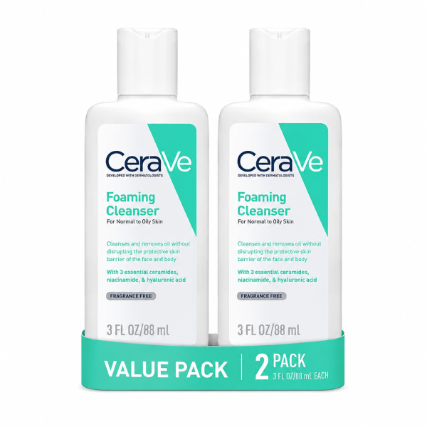 CeraVe Foaming Cleanser 88 ml (Pack of 2) CeraVe Foaming Cleanser 88 ml (Pack of 2)