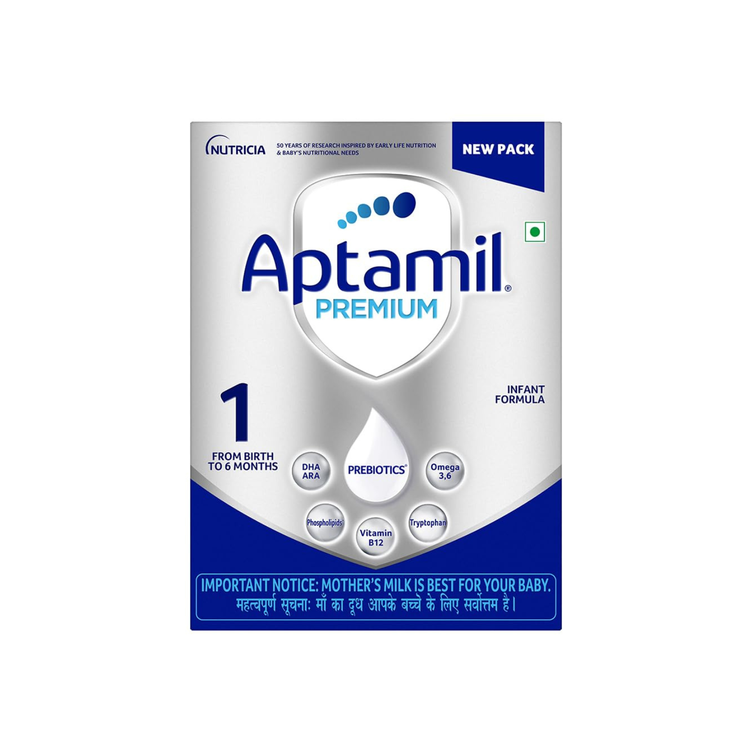 Aptamil Premium Stage 1 Infant Formula Powder Upto 6 months 400gm Refill